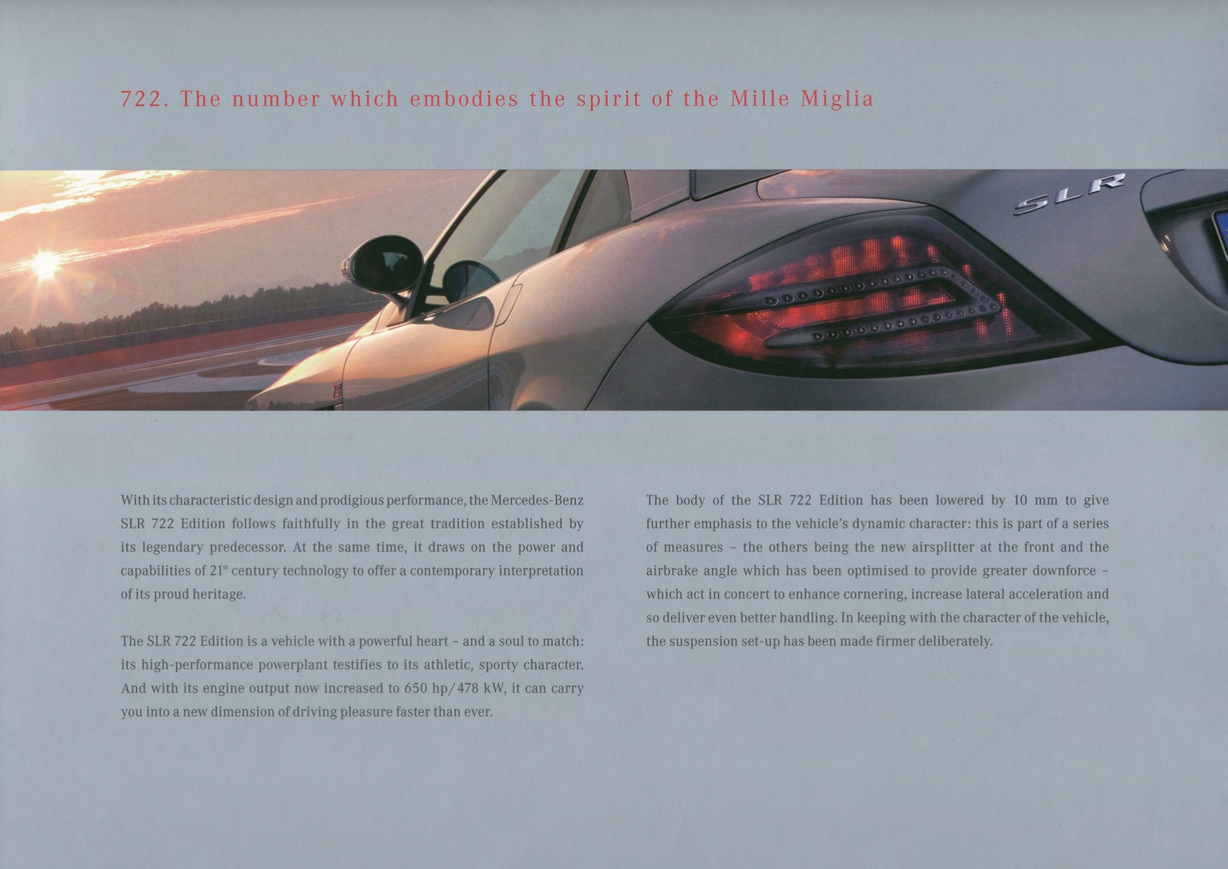 2006 Mercedes-Benz SLR 722S Brochure Page 6